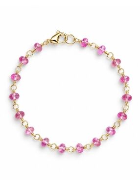 Faceted Pink Topaz Bracelet